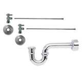Mountain Plumbing - Lavatory Supply Kit - Mini Lever Handle with 1/4 Turn Ball Valve (MT521-NL) - Angle, P-Trap 1-1/4''