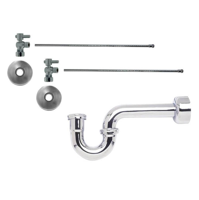 Mountain Plumbing - Lavatory Supply Kit - Mini Lever Handle with 1/4 Turn Ball Valve (MT521-NL) - Angle, P-Trap 1-1/4''