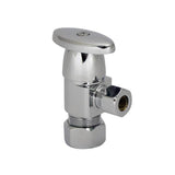 Mountain Plumbing - Brass Oval Handle with 1/4 Turn Ceramic Disc Cartridge Valve - Lead Free - Angle (1/2'' Compression)