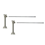Mountain Plumbing - Lavatory Supply Kit - Brass Cross Handle with 1/4 Turn Ball Valve (MT629-NL) - Angle Sweat, No Trap - PVD Brushed Bronze