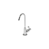 Mountain Plumbing - Point-of-Use Drinking Faucet with Round Tapered Base & Angled Side Handle - Unlacquered Brass