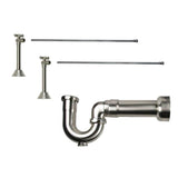 Mountain Plumbing - Lavatory Supply Kit - Brass Cross Handle with 1/4 Turn Ball Valve (MT629-NL) - Angle Sweat, Massachusetts P-Trap - Polished Gold