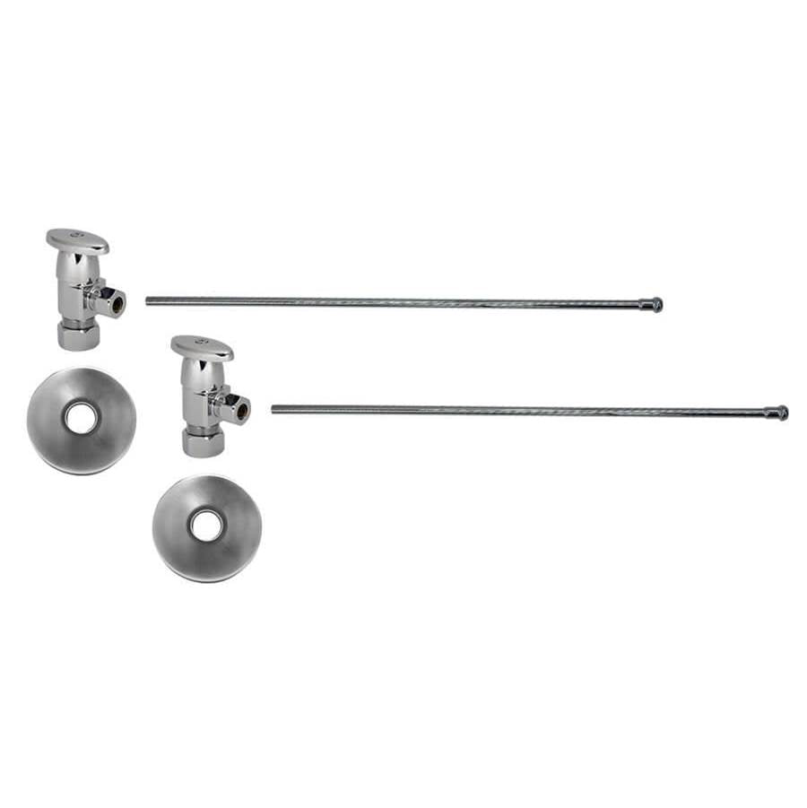 Mountain Plumbing - Lavatory Supply Kit - Brass Oval Handle with 1/4 Turn Ceramic Disc Cartridge Valve (MT6003-NL) - Angle, No Trap - Black Nickel
