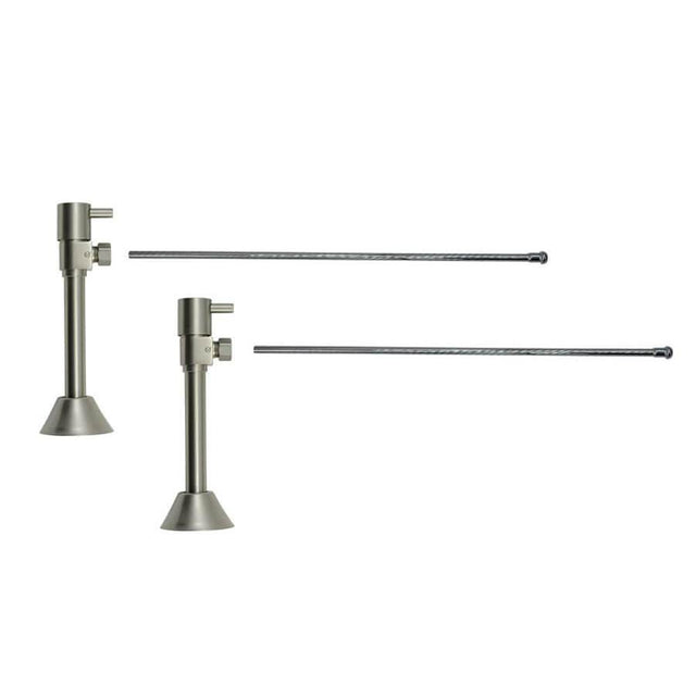 Mountain Plumbing - Lavatory Supply Kit - Contemporary Lever Handle with 1/4 Turn Ceramic Disc Cartridge Valve (MT516L-NL) - Angle Sweat, No Trap