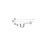Mountain Plumbing - Lavatory Supply Kit - Brass Oval Handle with 1/4 Turn Ball Valve (MT403-NL) - Angle, P-Trap 1-1/2'' - Unlacquered Brass