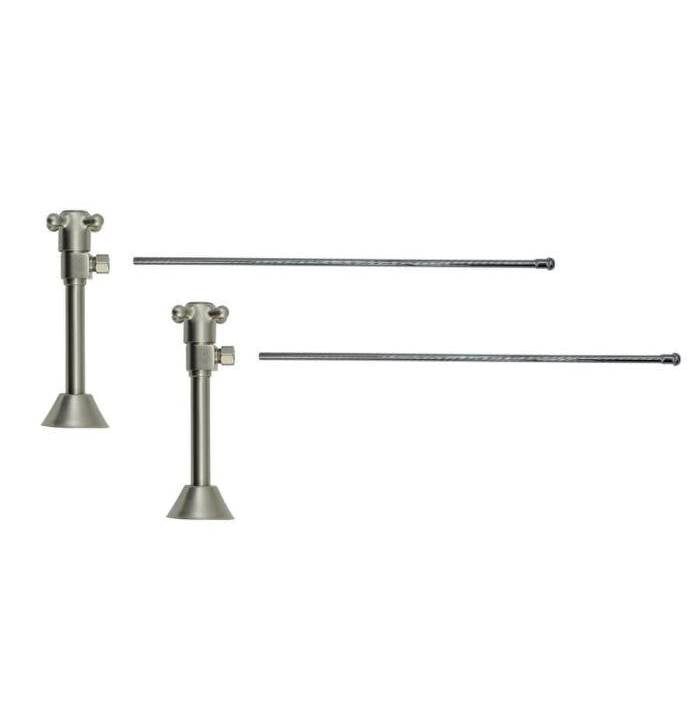 Mountain Plumbing - Lavatory Supply Kit - Brass Cross Handle with 1/4 Turn Ceramic Disc Cartridge Valve (MT416X-NL) - Angle Sweat, No Trap - Venetian Bronze