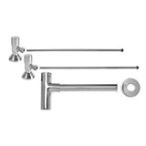 Mountain Plumbing - Lavatory Supply Kit - Contemporary Round Handle with 1/4 Turn Ceramic Disc Cartridge Valve (MT6004-NL) - Angle, Round Bottle Trap - Brushed Nickel