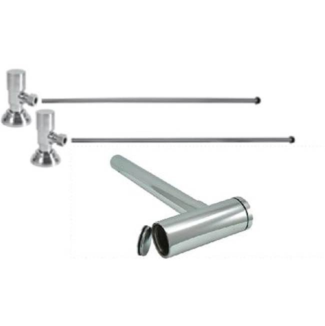 Mountain Plumbing - Lavatory Supply Kit - Contemporary Round Handle with 1/4 Turn Ceramic Disc Cartridge Valve (MT6004-NL) - Angle, Round Bottle Trap - Weathered Copper
