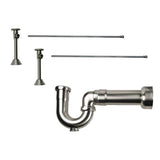 Mountain Plumbing - Lavatory Supply Kit - Brass Oval Handle with 1/4 Turn Ceramic Disc Cartridge Valve (MT6160-NL) - Angle Sweat, Massachusetts P-Trap