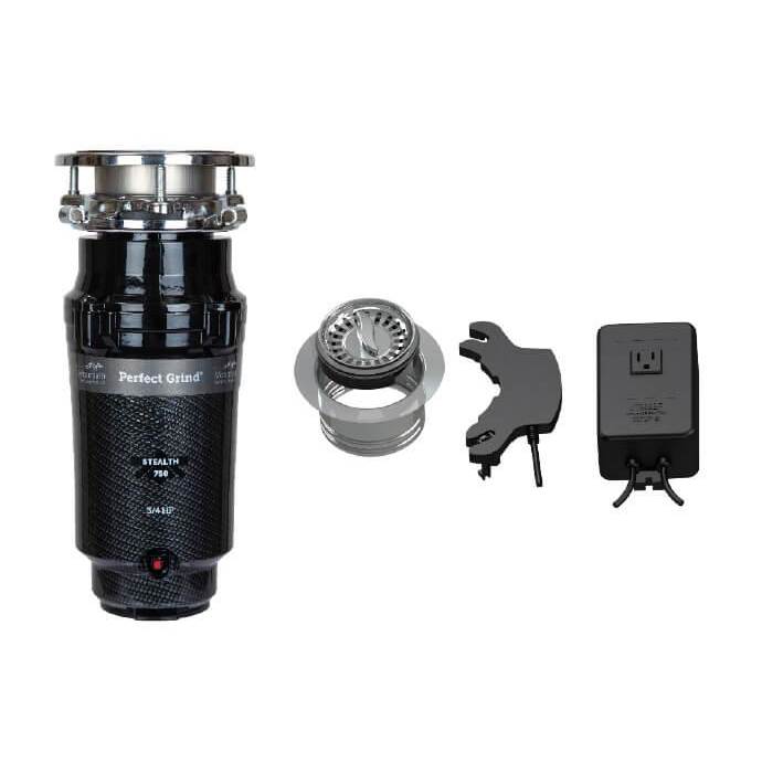 Mountain Plumbing - Batch Feed Waste Disposer System Kit with 3-Bolt Mount 3/4 HP Disposer