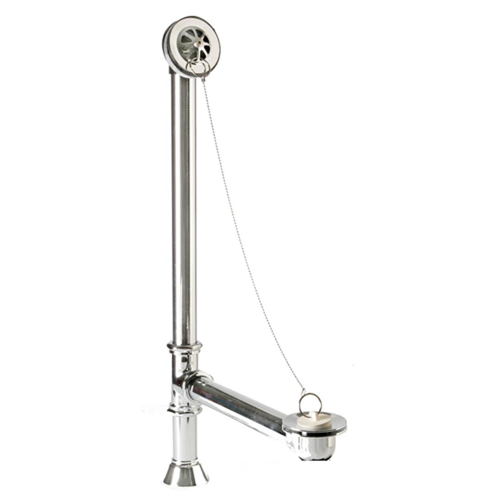 Mountain Plumbing - Clawfoot Style Bath Waste & Overflow with Brass Plug and Chain (Brass Body) - Weathered Copper