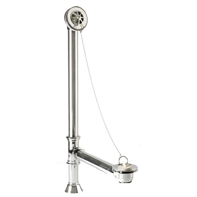 Mountain Plumbing - Clawfoot Style Bath Waste & Overflow with Brass Plug and Chain (Brass Body) - Weathered Copper