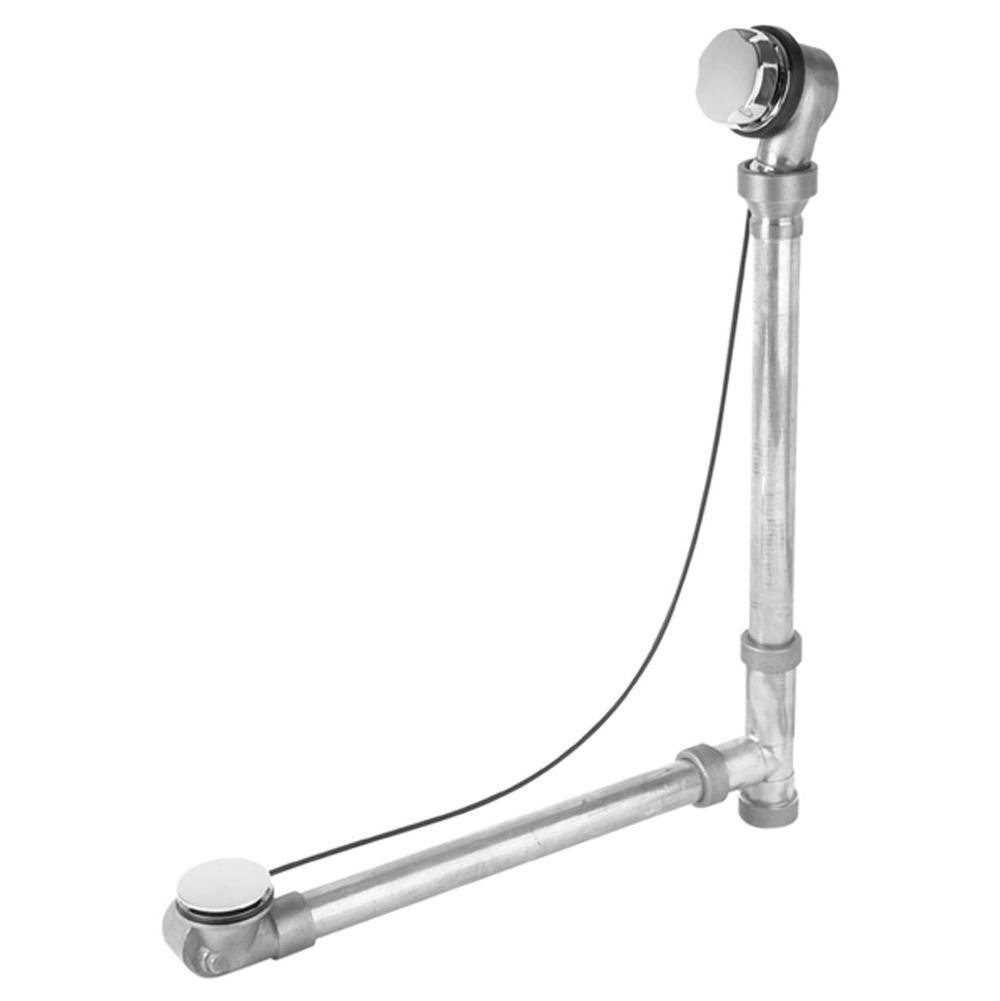 Mountain Plumbing - Brass Body Cable Operated Bath Waste & Overflow Drain with Patented Flexible Overflow Neck for 21'' Center Drain Tub - Weathered Copper