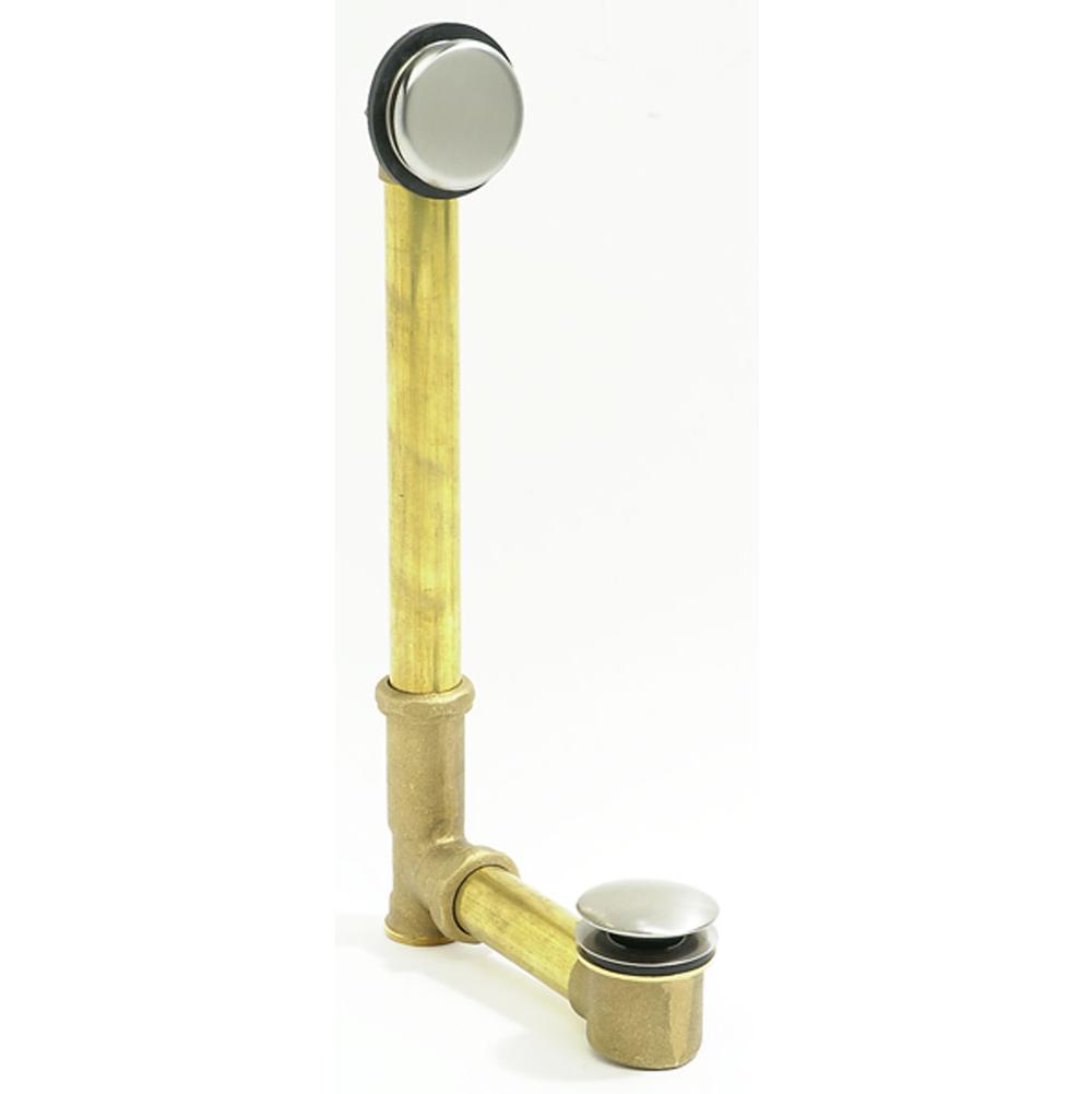 Mountain Plumbing - Soft Toe Touch Style Bath Waste & Overflow Drain (Brass Body) - White