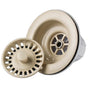 Mountain Plumbing - Decorative Plastic Universal Basket Strainer for Granite Sinks - Matte Lava Black