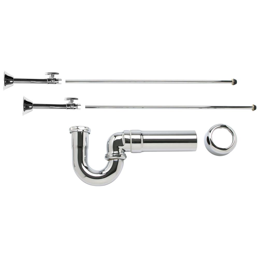 Mountain Plumbing - Lavatory Supply Kit - Brass Oval Handle with 1/4 Turn Ball Valve (MT317-NL) - Straight Sweat, Massachusetts P-Trap - Venetian Bronze