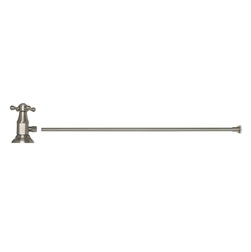 Mountain Plumbing - Toilet Supply Kit - Brass Cross Handle with 1/4 Turn Ceramic Disc Cartridge Valve (MT4004X-NL) - Angle, Flat Head Riser - Weathered Copper