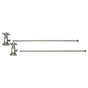 Mountain Plumbing - Lavatory Supply Kit - Brass Cross Handle with 1/4 Turn Ceramic Disc Cartridge Valve (MT 4004X-NL) - Angle, No Trap - Weathered Copper