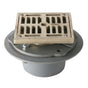 Mountain Plumbing - 4'' Square Complete Shower Drain - IPS Cast Iron - Venetian Bronze