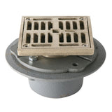 Mountain Plumbing - 4'' Square Complete Shower Drain - Cast Iron - Venetian Bronze