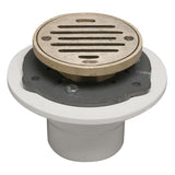 Mountain Plumbing - 4'' Round Complete Shower Drain - PVC - Venetian Bronze