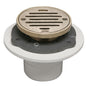 Mountain Plumbing - 4'' Round Complete Shower Drain - PVC - Venetian Bronze