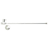 Mountain Plumbing - Toilet Supply Kit - Contemporary Lever Handle with 1/4 Turn Ceramic Disc Cartridge Valve (MT5120L-NL) - Straight, Flat Head Riser - Unlacquered Brass