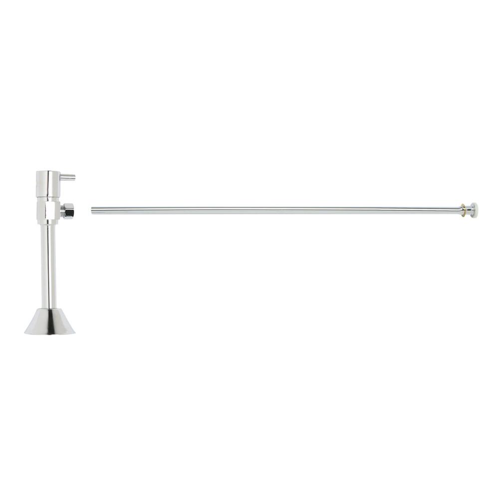 Mountain Plumbing - Toilet Supply Kit - Contemporary Lever Handle with 1/4 Turn Ceramic Disc Cartridge Valve (MT516L-NL) - Angle Sweat, Flat Head Riser - Unlacquered Brass