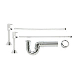 Mountain Plumbing - Lavatory Supply Kit - Contemporary Lever Handle with 1/4 Turn Ceramic Disc Cartridge Valve (MT516L-NL) - Angle Sweat, Massachusetts P-Trap - Satin Chrome