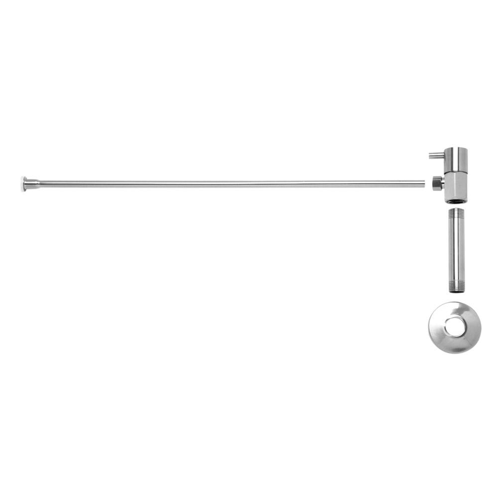Mountain Plumbing - Toilet Supply Kit - Contemporary Lever Handle with 1/4 Turn Ceramic Disc Cartridge Valve (MT5001L-NL) - Angle, Flat Head Riser - Unlacquered Brass