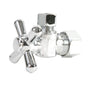 Mountain Plumbing - Brass Cross Handle with 1/4 Turn Ball Valve - Lead Free - Angle (1/2'' Compression) - Weathered Copper