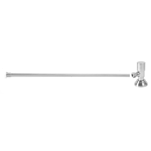 Mountain Plumbing - Toilet Supply Kit - Contemporary Round Handle with 1/4 Turn Ceramic Disc Cartridge Valve (MT6004-NL) - Angle, Flat Head Riser - Venetian Bronze
