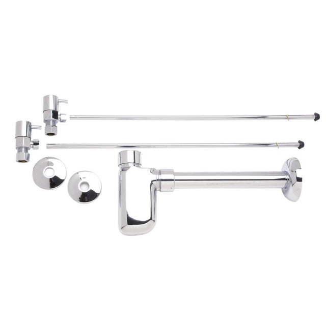 Mountain Plumbing - Lavatory Supply Kit - Contemporary Lever Handle with 1/4 Turn Ceramic Disc Cartridge Valve (MT5003L-NL) - Angle, Bottle Trap - Venetian Bronze