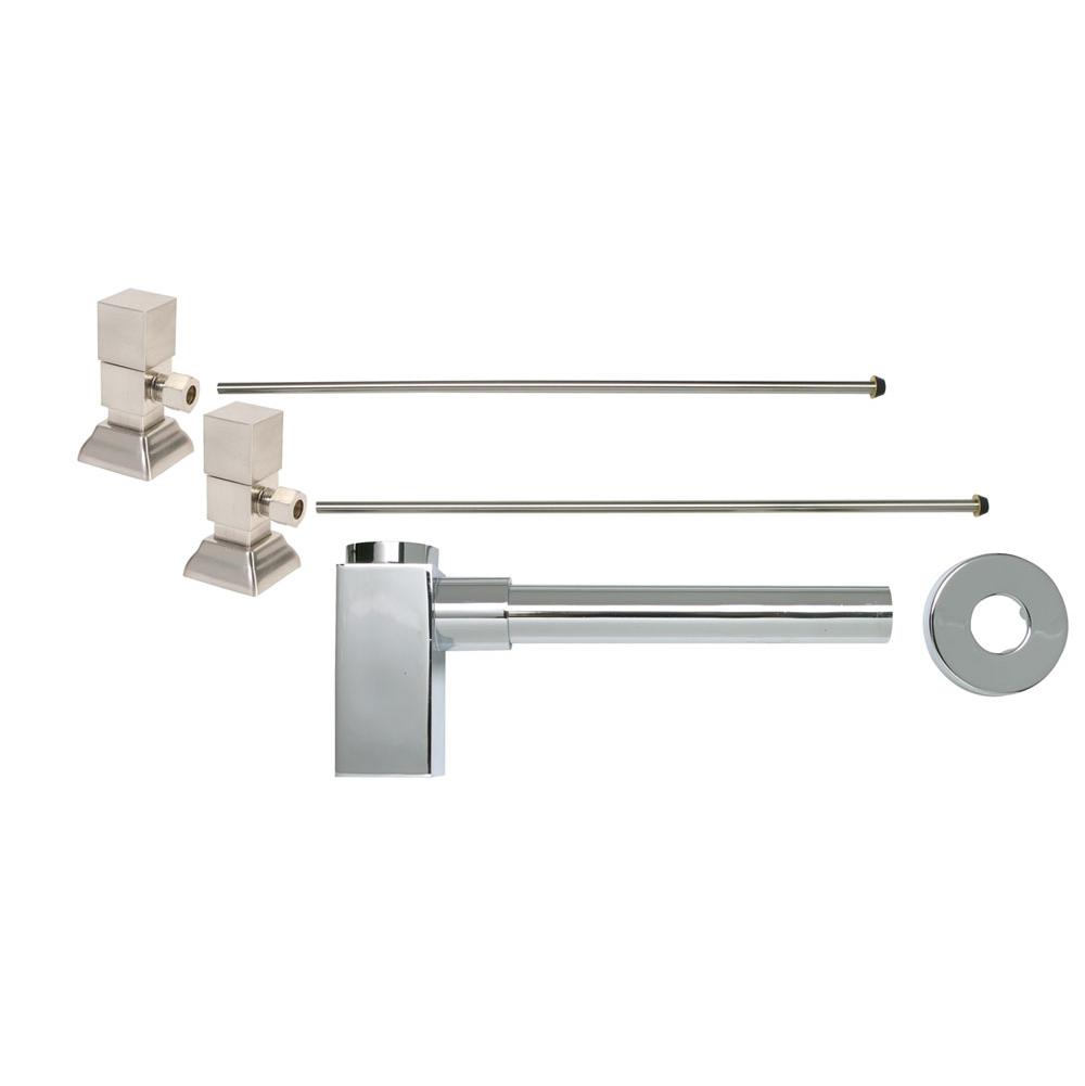 Mountain Plumbing - Lavatory Supply Kit - Contemporary Square Handle with 1/4 Turn Ceramic Disc Cartridge Valve (MT5004-NL) - Angle, Square Bottle Trap - Venetian Bronze