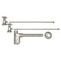 Mountain Plumbing - Lavatory Supply Kit - Brass Deluxe Cross Handle with 1/4 Turn Ceramic Disc Cartridge Valve (MT4004X-NL) - Angle, Bottle Trap - Weathered Copper