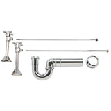 Mountain Plumbing - Lavatory Supply Kit - Brass Cross Handle with 1/4 Turn Ceramic Disc Cartridge Valve (MT416X-NL) - Angle Sweat, Massachusetts P-Trap - Venetian Bronze