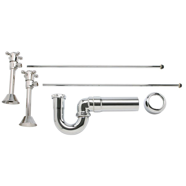 Mountain Plumbing - Lavatory Supply Kit - Brass Cross Handle with 1/4 Turn Ceramic Disc Cartridge Valve (MT416X-NL) - Angle Sweat, Massachusetts P-Trap - Venetian Bronze