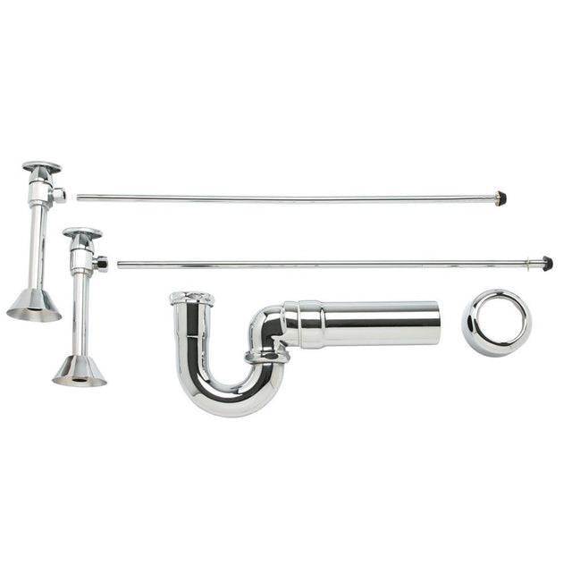 Mountain Plumbing - Lavatory Supply Kit - Brass Oval Handle with 1/4 Turn Ceramic Disc Cartridge Valve (MT6160-NL) - Angle Sweat, Massachusetts P-Trap - Venetian Bronze