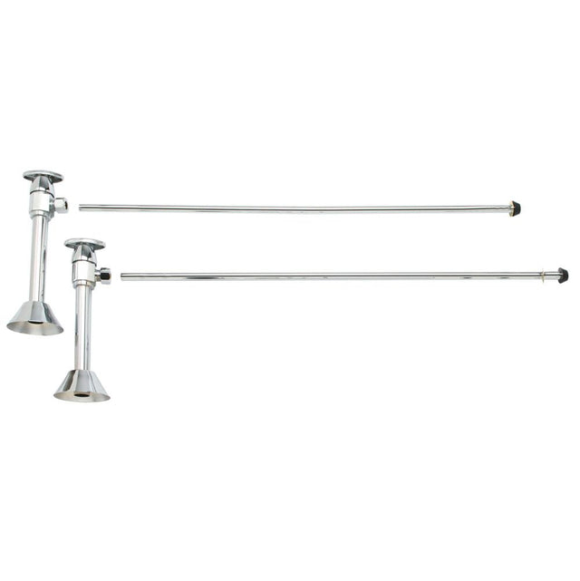 Mountain Plumbing - Lavatory Supply Kit - Brass Oval Handle with 1/4 Turn Ceramic Cartridge Valve (MT6160-NL) - Angle Sweat, No Trap - Venetian Bronze