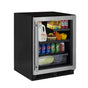 Marvel - 24'' Marvel Low Profile Built-In Beverage Center, Stainless Steel Frame Glass Door With Lock, Reversible Hinge