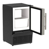 14''  Low Profile Compact Crescent Ice Machine, Stainless Steel, Solid Door, Reversible Door
