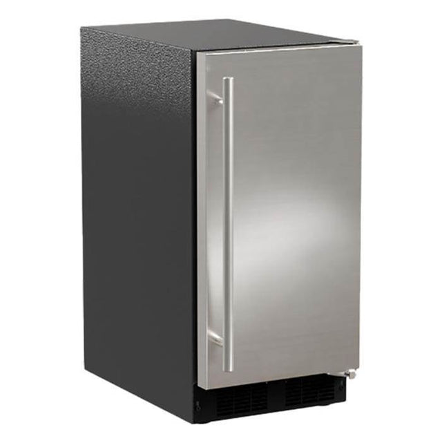 Marvel - 15'' Low Profile Crescent Ice Machine, Stainless Steel, Solid Door, Reversible Door - Stainless Steel