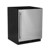 Marvel - 24'' Marvel Low Profile Built-In All Refrigerator With Maxstore Bin And Door Storage, Solid Stainless Steel Door With Lock, Right Hinge