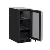 15'' Marvel Beverage Center, Stainless Steel, Glass Door, Reversible Door