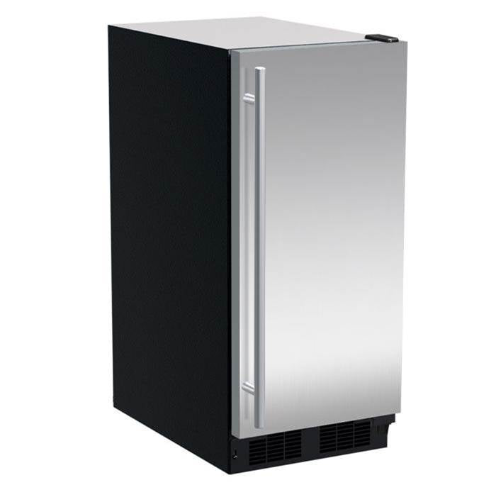 Marvel - 15'' Crescent Ice Machine, Stainless Steel, Solid Door, Reversible Door - Stainless Steel