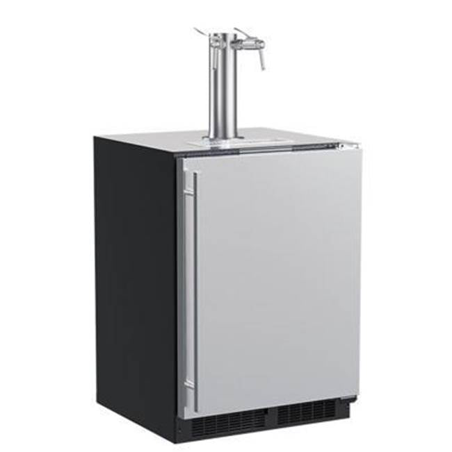 Marvel - 24'' Dispenser, Twin Wine & Beverage Tap, Stainless Steel, Solid Door, Reversible Door