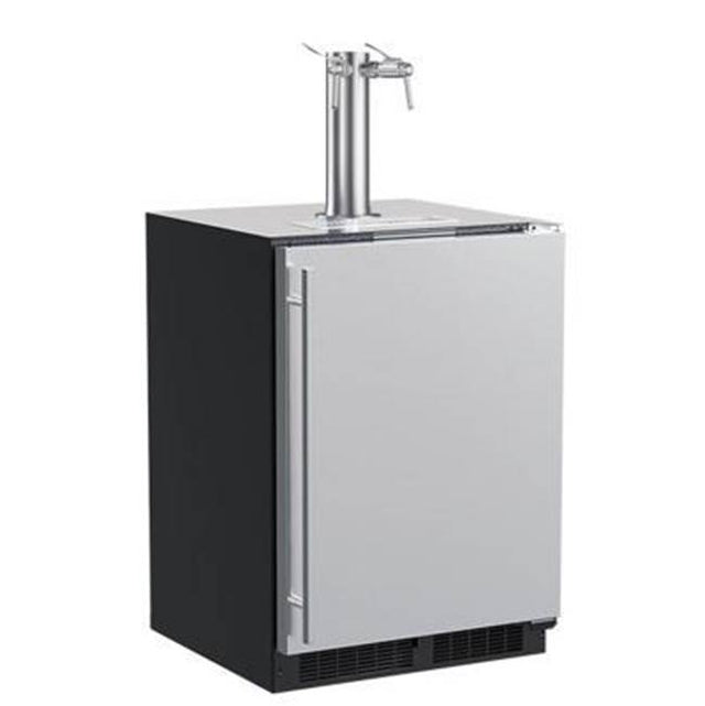 Marvel - 24'' Dispenser, Twin Wine & Beverage Tap, Stainless Steel, Solid Door, Reversible Door