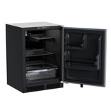 24'' Marvel High Capacity Refrigerator, Stainless Steel, Solid Door Storage, Right Hinge