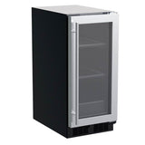 Marvel - 15'' Marvel Refrigerator, Stainless Steel, Glass Door, Reversible Door