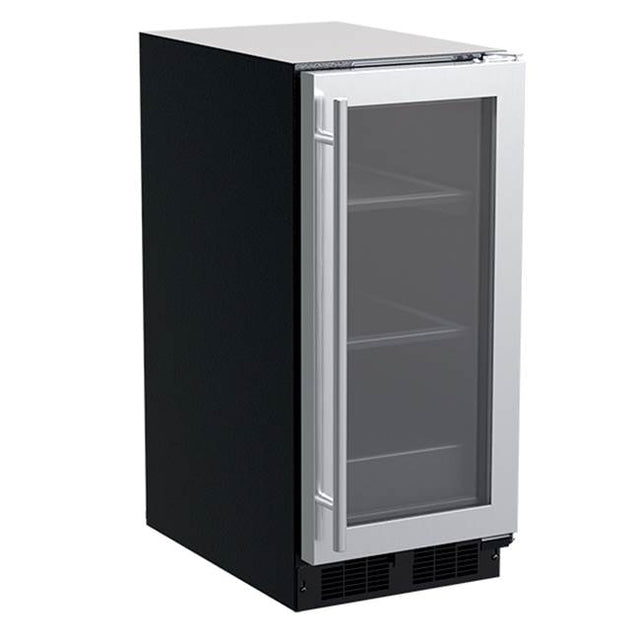 Marvel - 15'' Marvel Refrigerator, Stainless Steel, Glass Door, Reversible Door